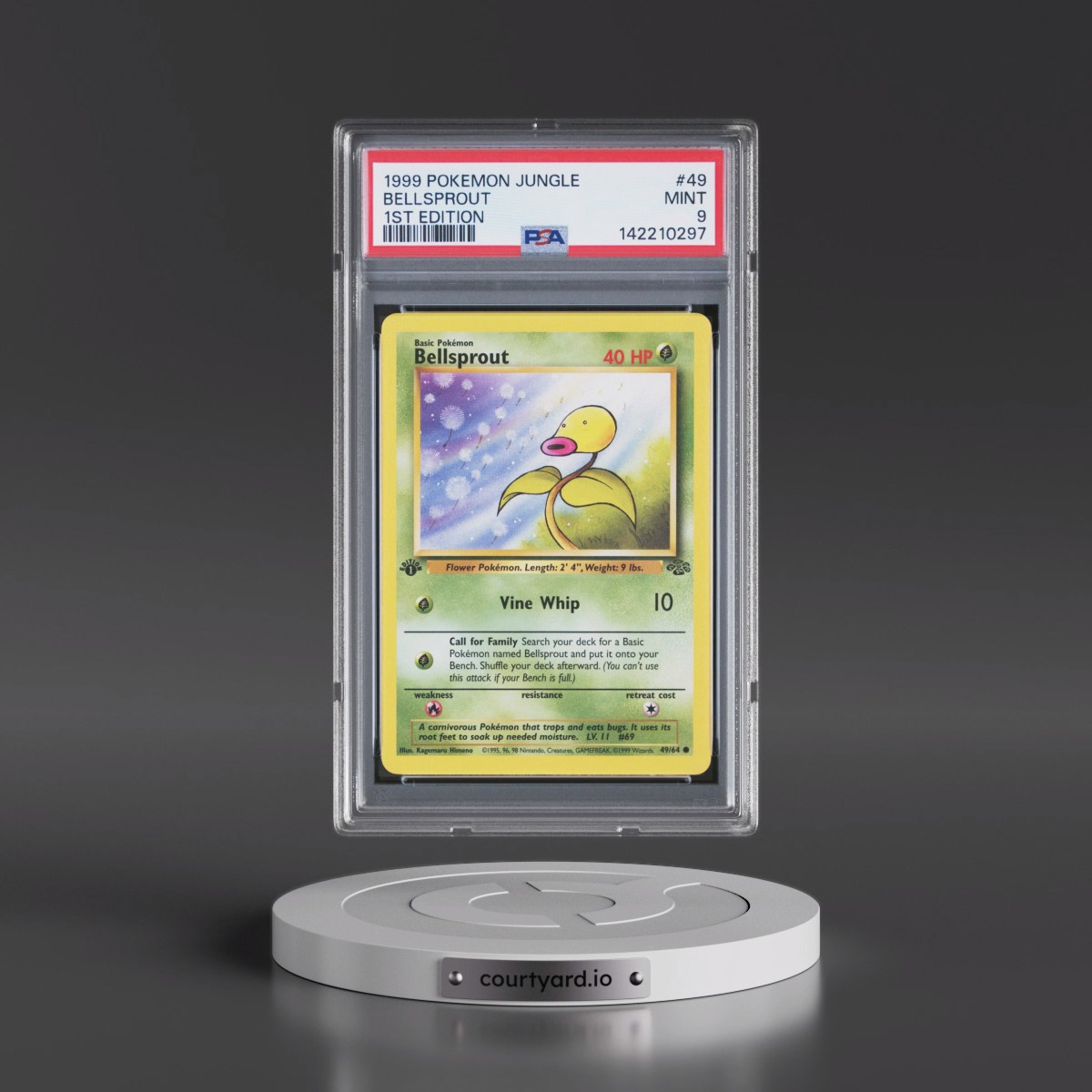 1999 Pokémon Jungle #49 Bellsprout - 1st Edition (PSA 9 MINT)