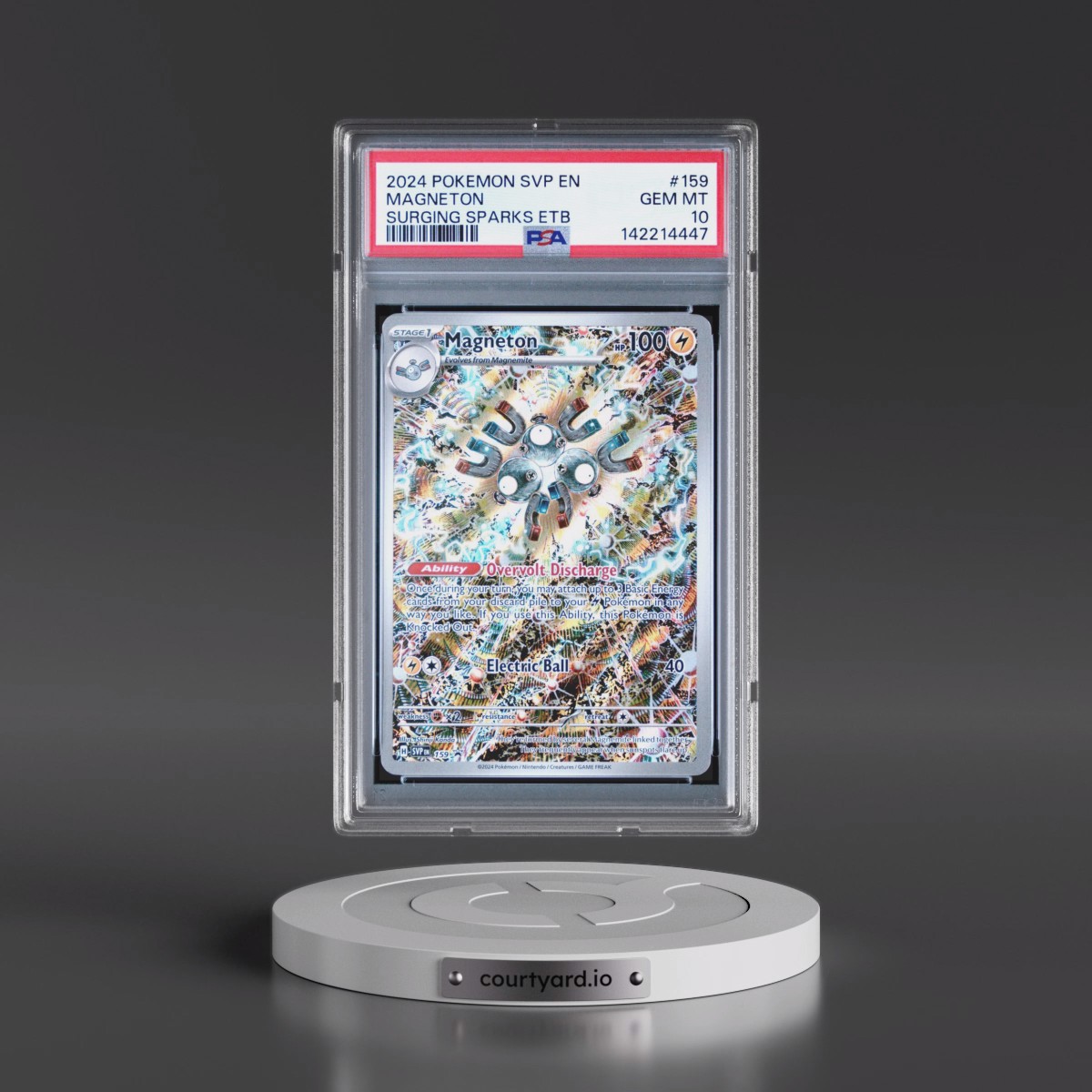 2024 Pokémon Svp EN-SV Black Star Promo #159 Magneton - Surging Sparks Elite Trainer Box (PSA 10 GEM MINT)