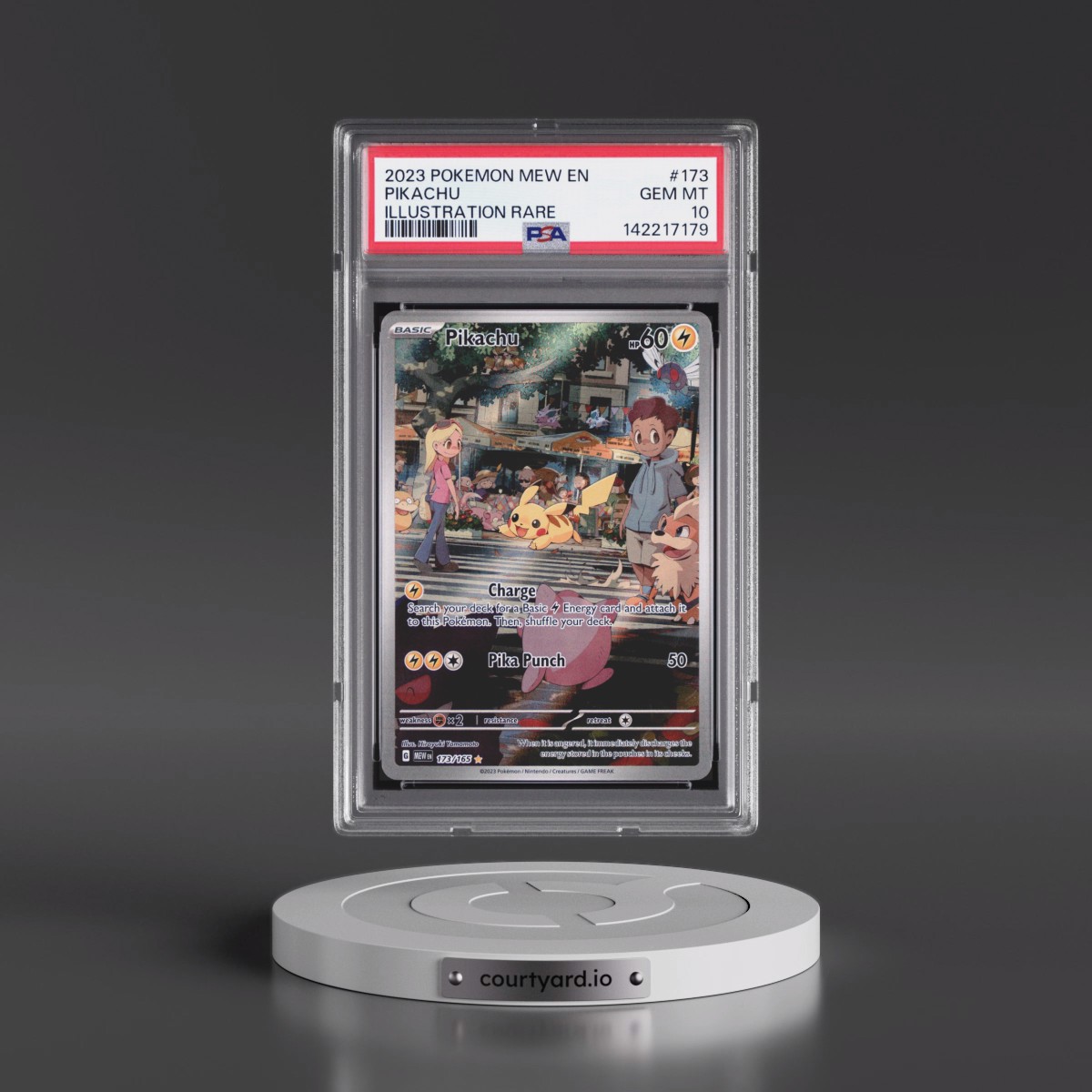 2023 Pokémon Mew EN-151 #173 Pikachu - Illustration Rare (PSA 10 GEM MINT)
