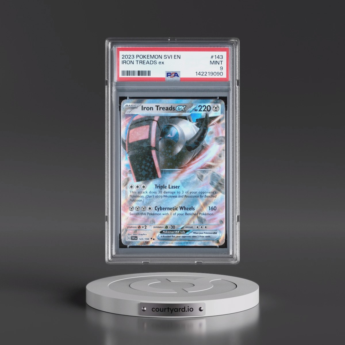 2023 Pokémon Svi EN-Scarlet & Violet #143 Iron Treads EX - Holo (PSA 9 MINT)