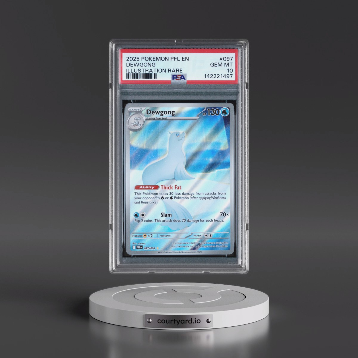 2025 Pokémon Pfl EN-Phantasmal Flames #097 Dewgong - Illustration Rare (PSA 10 GEM MINT)