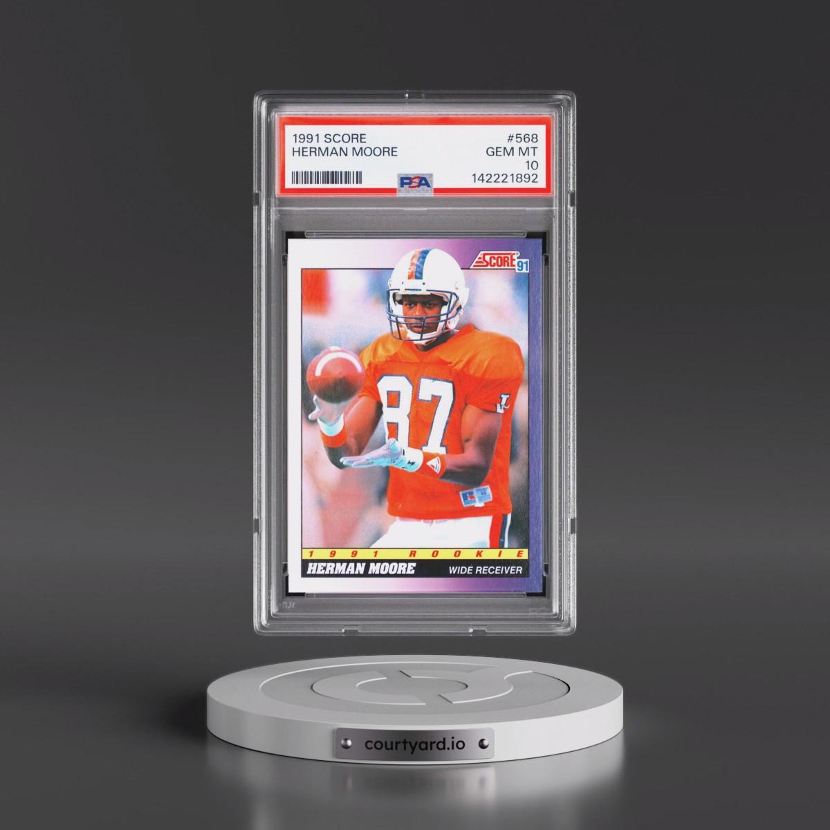 1991 Score #568 Herman Moore (PSA 10 GEM MINT)