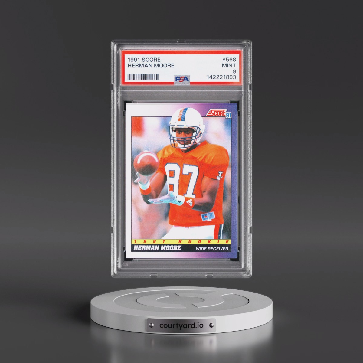 1991 Score #568 Herman Moore (PSA 9 MINT)