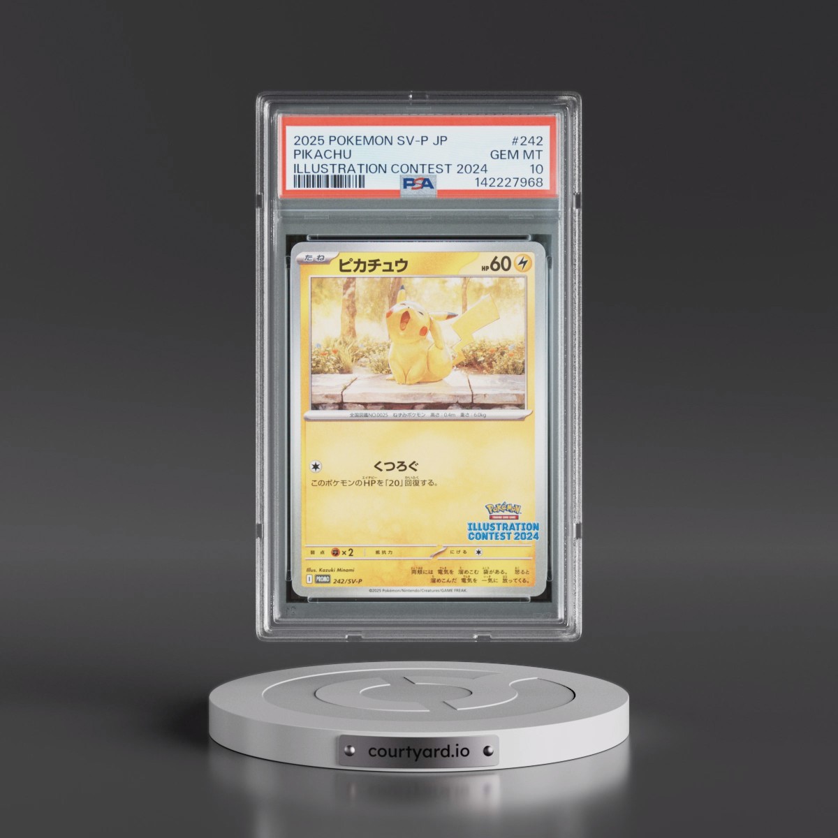2025 Pokémon SV-P Promo #242 Pikachu - Illustration Contest 2024 (PSA 10 GEM MINT)