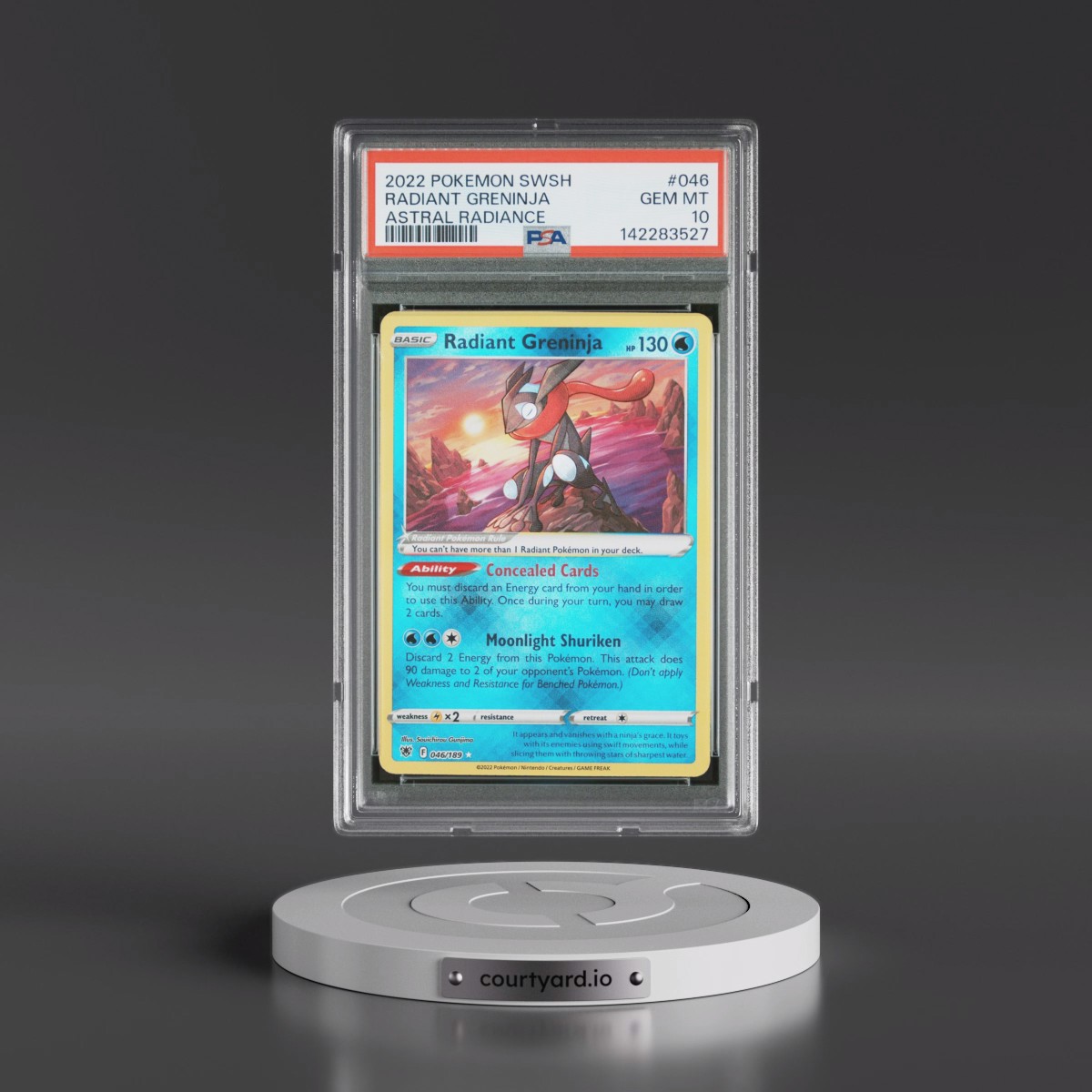 2022 Pokémon Sword & Shield Astral Radiance #046 Radiant Greninja - Holo (PSA 10 GEM MINT)