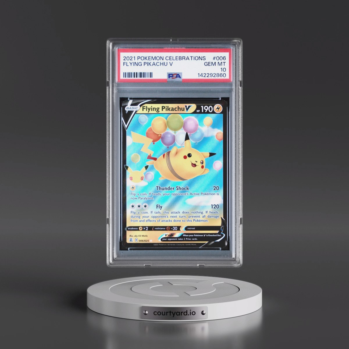 2021 Pokémon Celebrations Flying Pikachu V - Holo #006 PSA 10