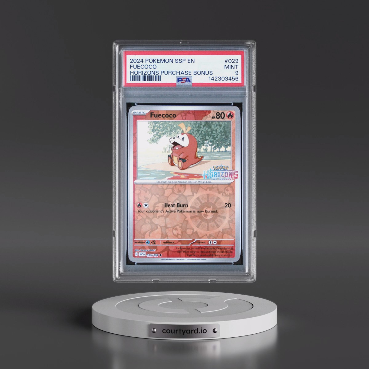 2024 Pokémon Ssp EN-Surging Sparks Fuecoco - Pokemon Horizons Purchase Bonus #029 PSA 9