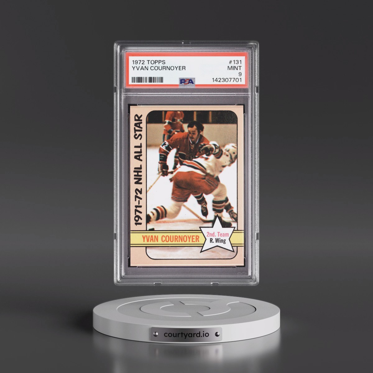 1972 Topps #131 Yvan Cournoyer (PSA 9 MINT)