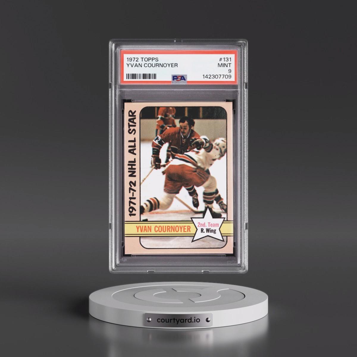 1972 Topps #131 Yvan Cournoyer (PSA 9 MINT)