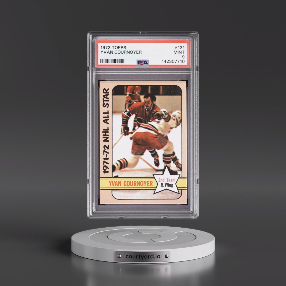 1972 Topps #131 Yvan Cournoyer (PSA 9 MINT)