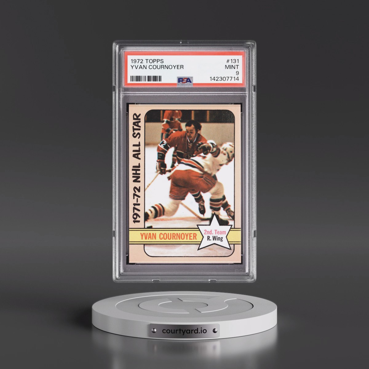 1972 Topps #131 Yvan Cournoyer (PSA 9 MINT)