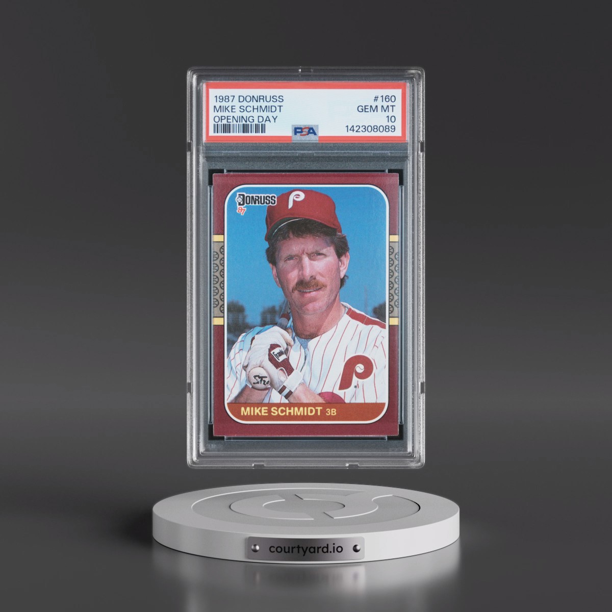 1987 Donruss Opening Day #160 Mike Schmidt (PSA 10 GEM MINT)