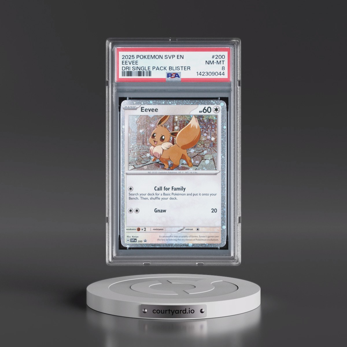 2025 Pokémon Svp EN-SV Black Star Promo #200 Eevee - Destined Rivals Single Pack Blister (PSA 8 NM-MT)
