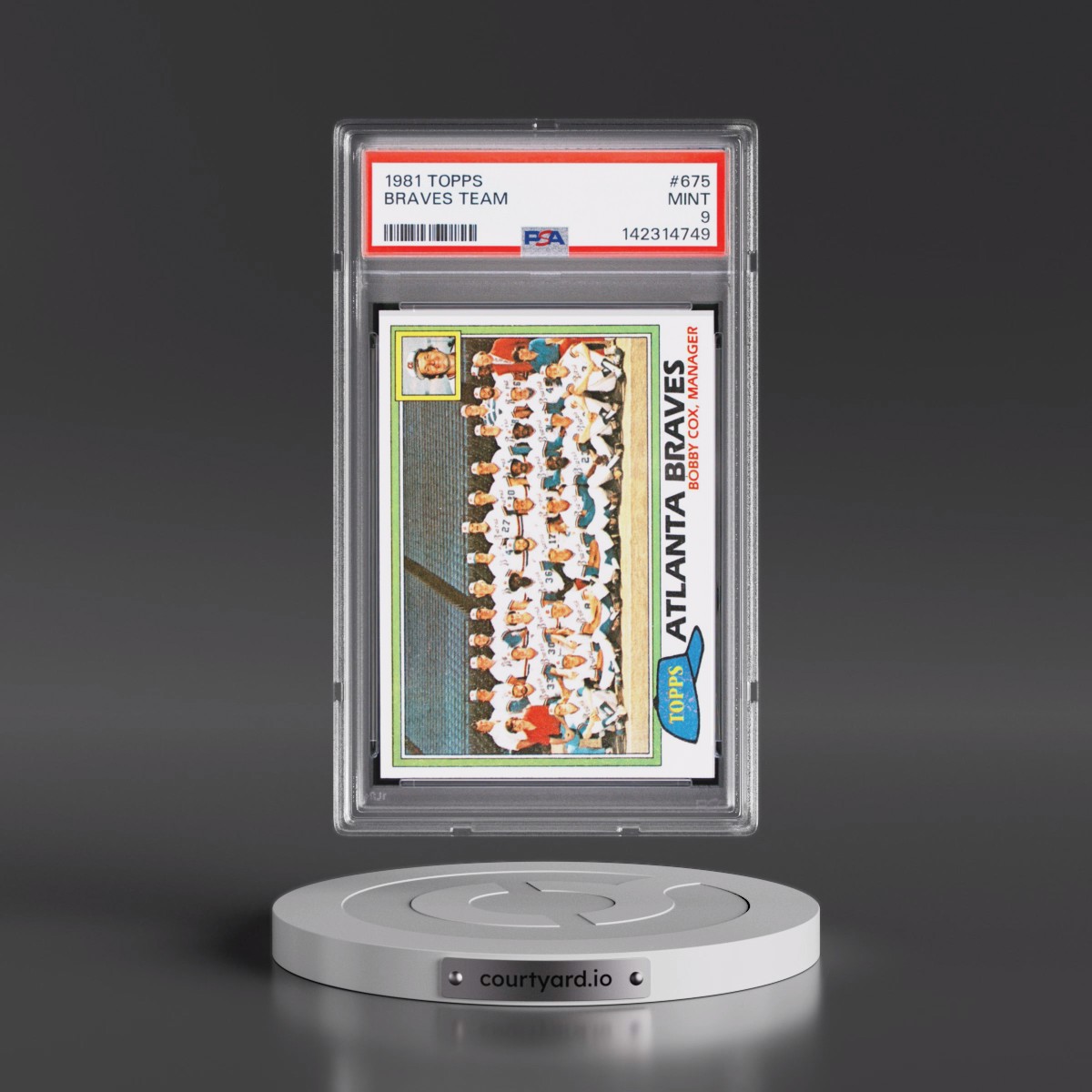 1981 Topps #675 Braves Team (PSA 9 MINT)