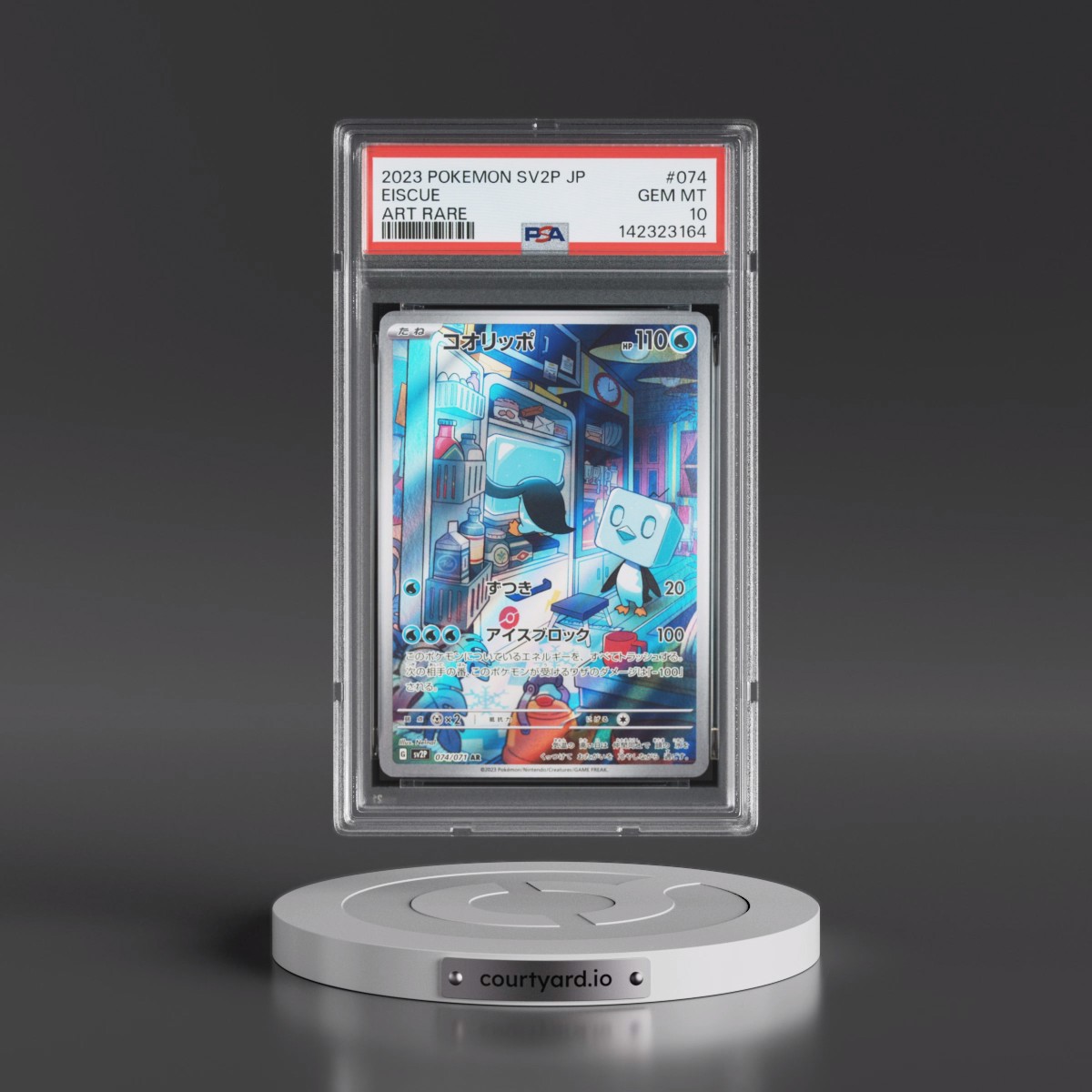 2023 Pokémon Sv2p-Snow Hazard #074 Eiscue - Art Rare (PSA 10 GEM MINT)
