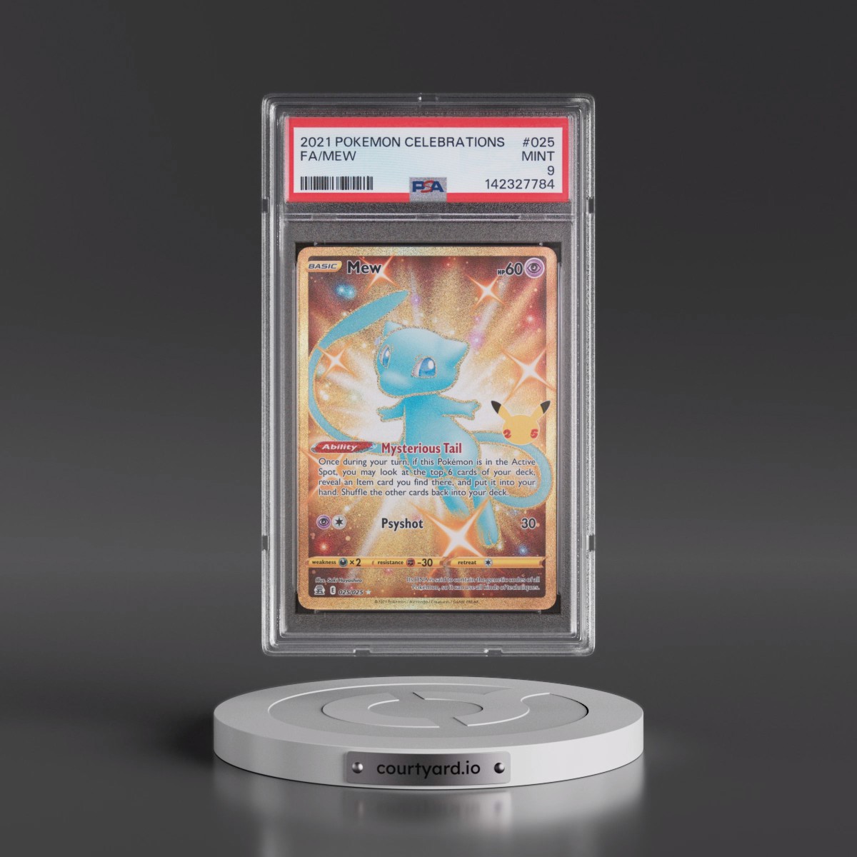 2021 Pokémon Celebrations #025 Mew - Full Art (PSA 9 MINT)