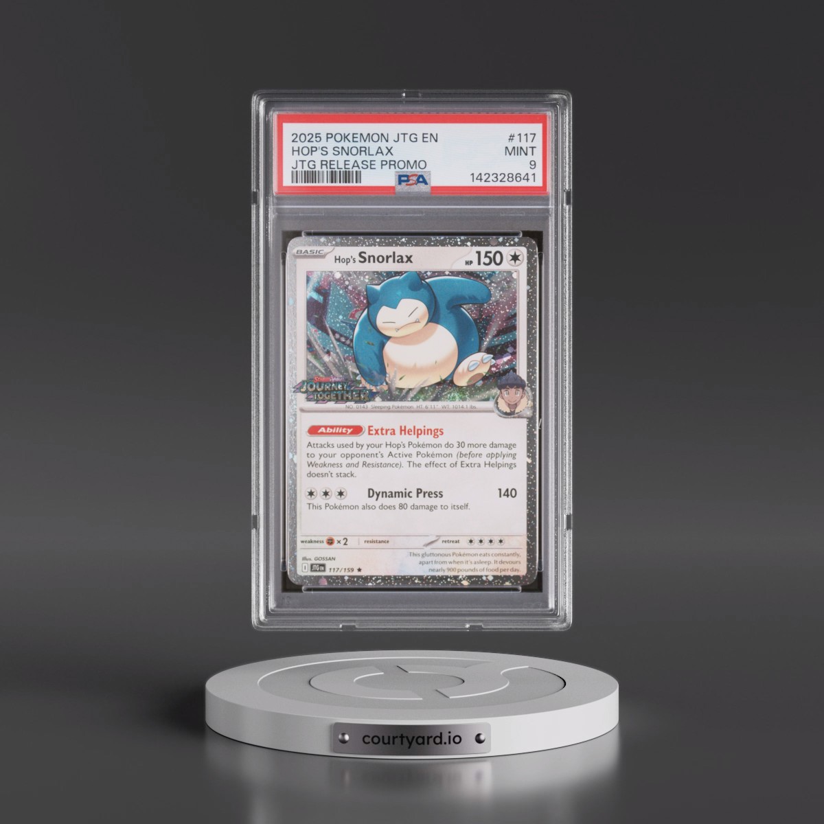 2025 Pokémon Jtg EN-Journey Together #117 Hop's Snorlax - Journey Together Release Promo (PSA 9 MINT)