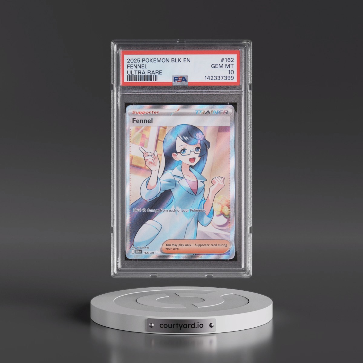2025 Pokémon Blk EN-Black Bolt #162 Fennel - Ultra Rare (PSA 10 GEM MINT)