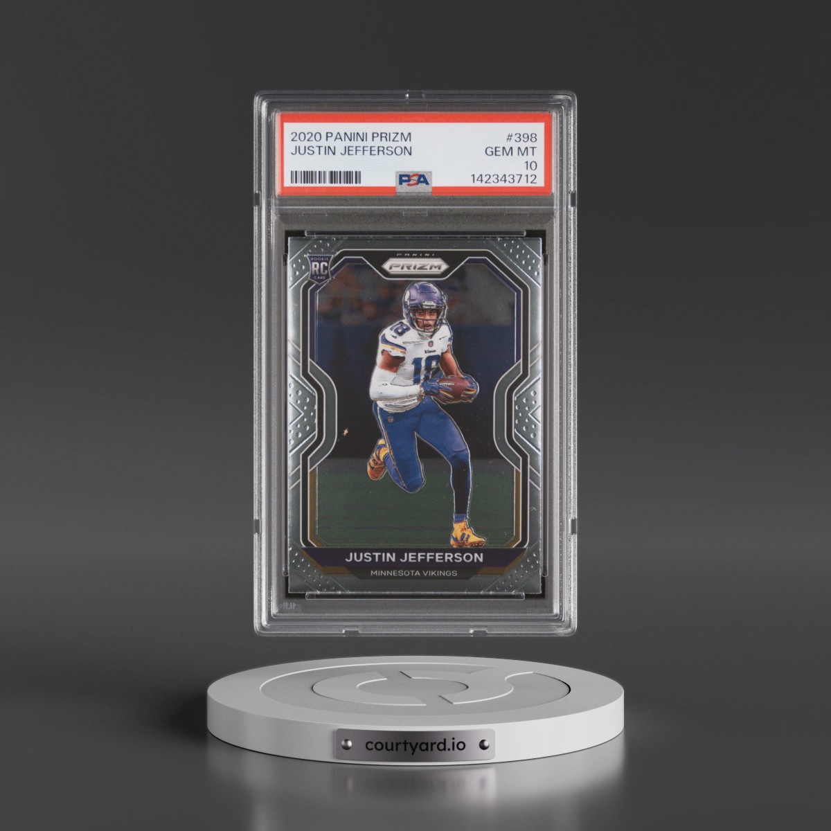 2020 Panini Prizm Justin Jefferson #398 PSA 10
