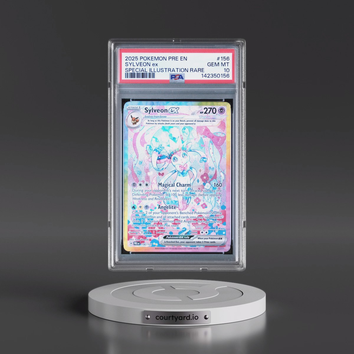 2025 Pokémon Pre EN-Prismatic Evolutions #156 Sylveon EX - Holo Special Illustration Rare (PSA 10 GEM MINT)
