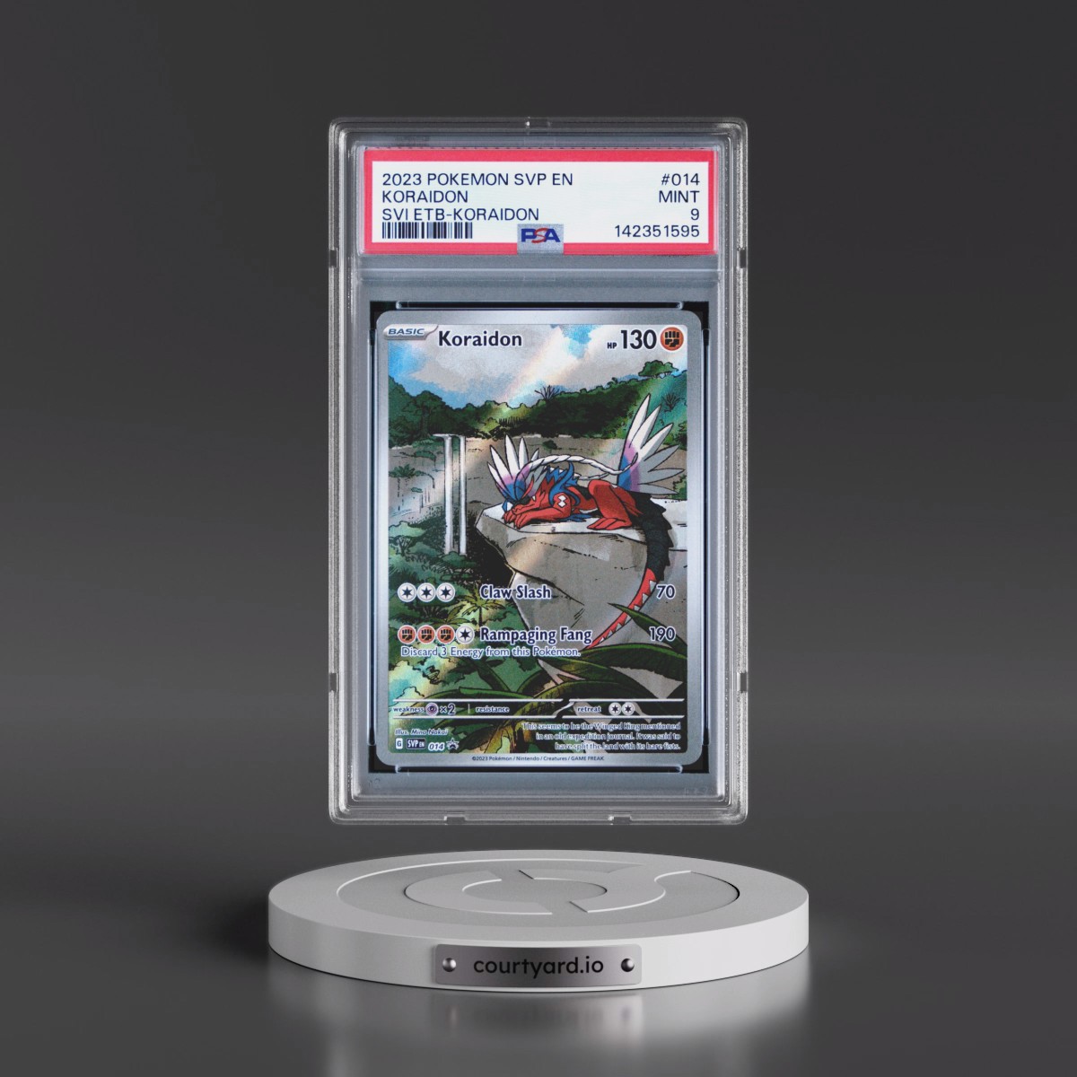 2023 Pokémon Svp EN-SV Black Star Promo #014 Koraidon - Scarlet & Violet Elite Trainer Box-Koraidon (PSA 9 MINT)
