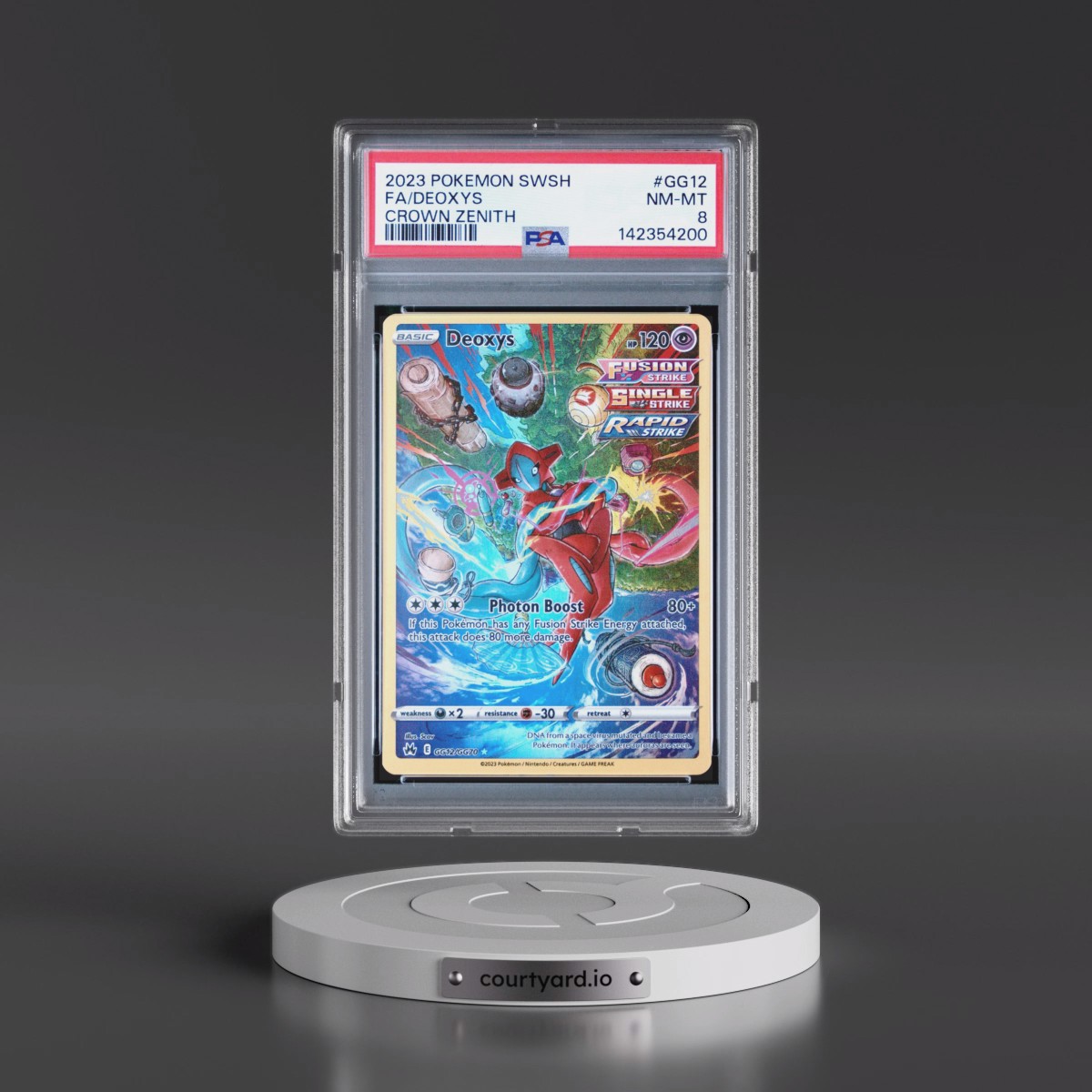 2023 Pokémon Sword and Shield Crown Zenith #GG12 Deoxys - Full Art (PSA 8 NM-MT)
