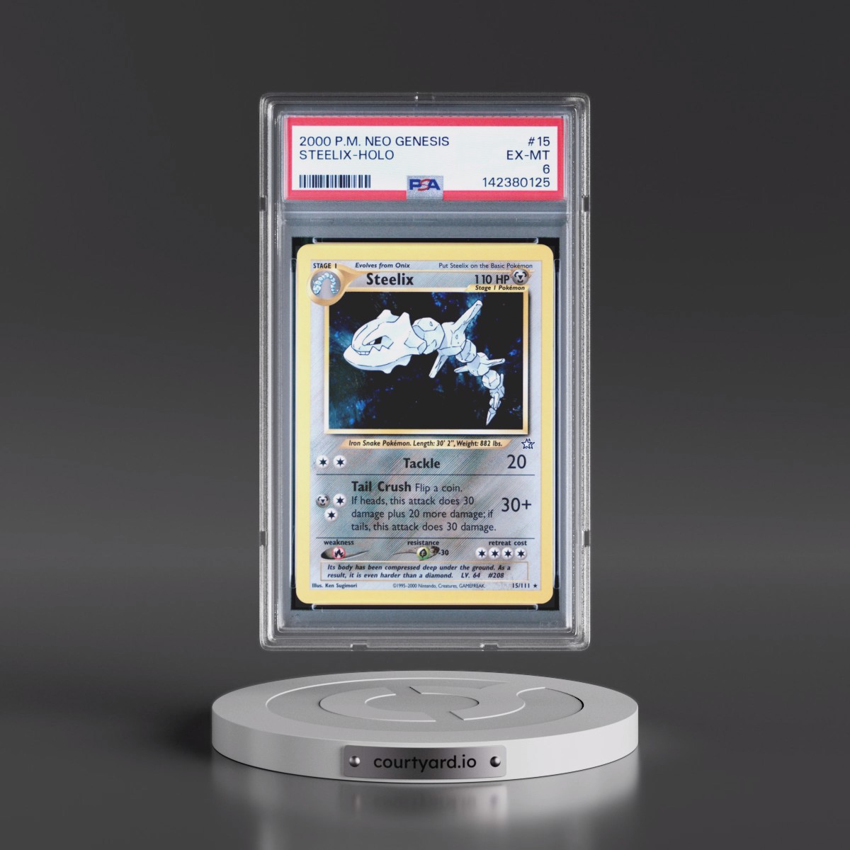 2000 Pokémon Neo Genesis #15 Steelix - Holo (PSA 6 EX-MT)