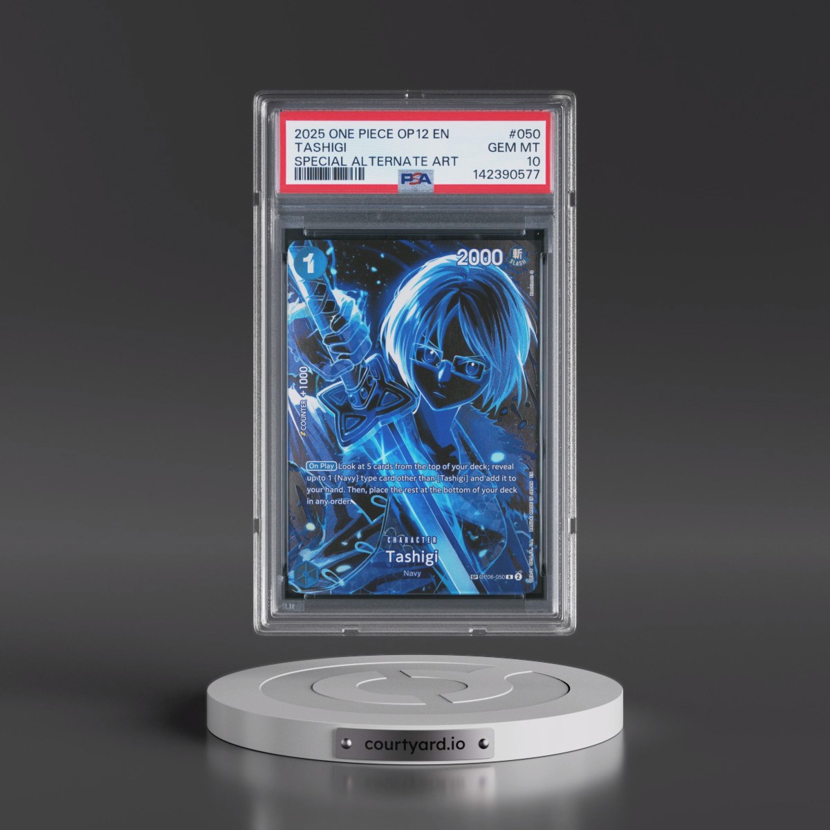 2025 One Piece OP12-Legacy of the Master #050 Tashigi - Special Alternate Art (PSA 10 GEM MINT)