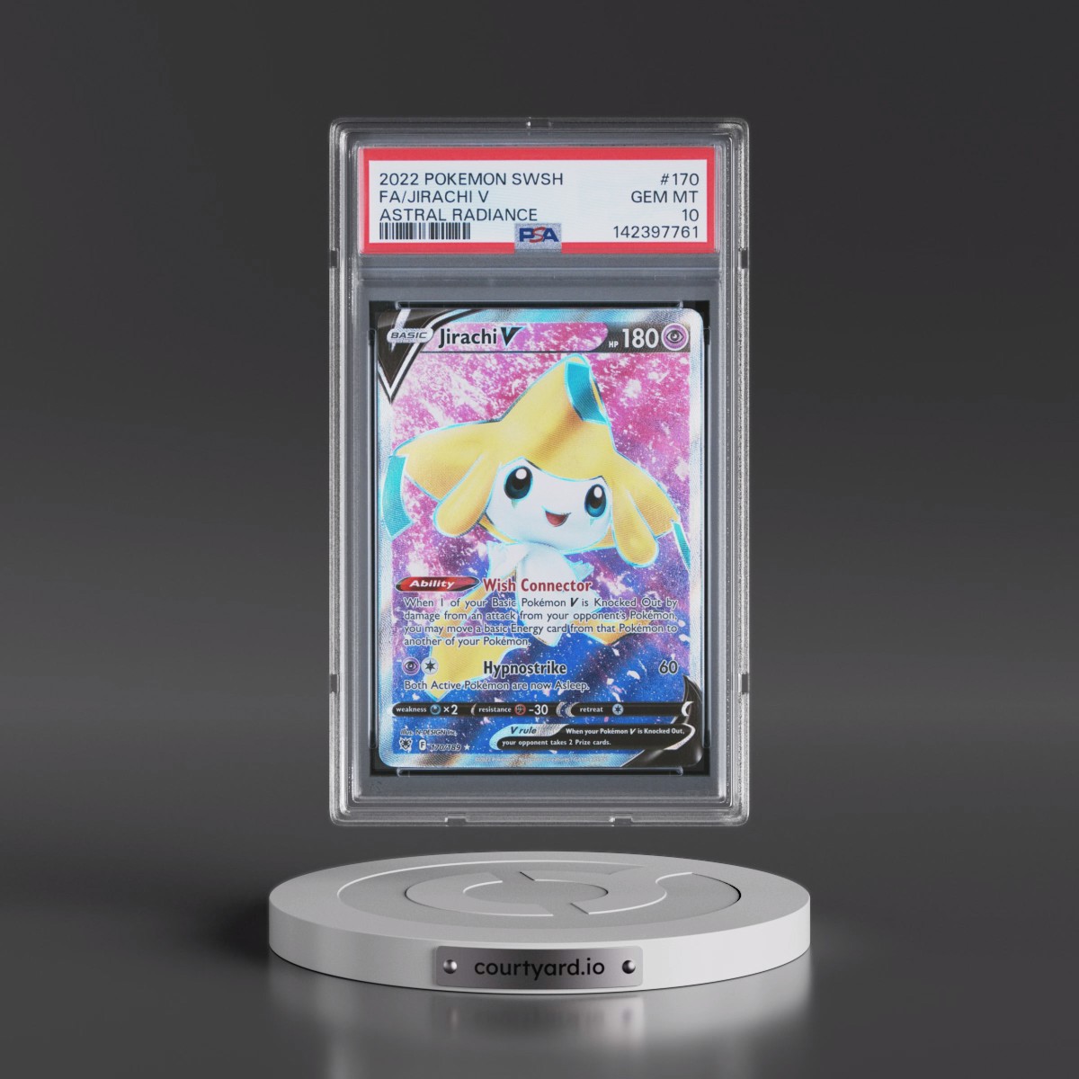 2022 Pokémon Sword & Shield Astral Radiance #170 Jirachi V - Holo Full Art (PSA 10 GEM MINT)