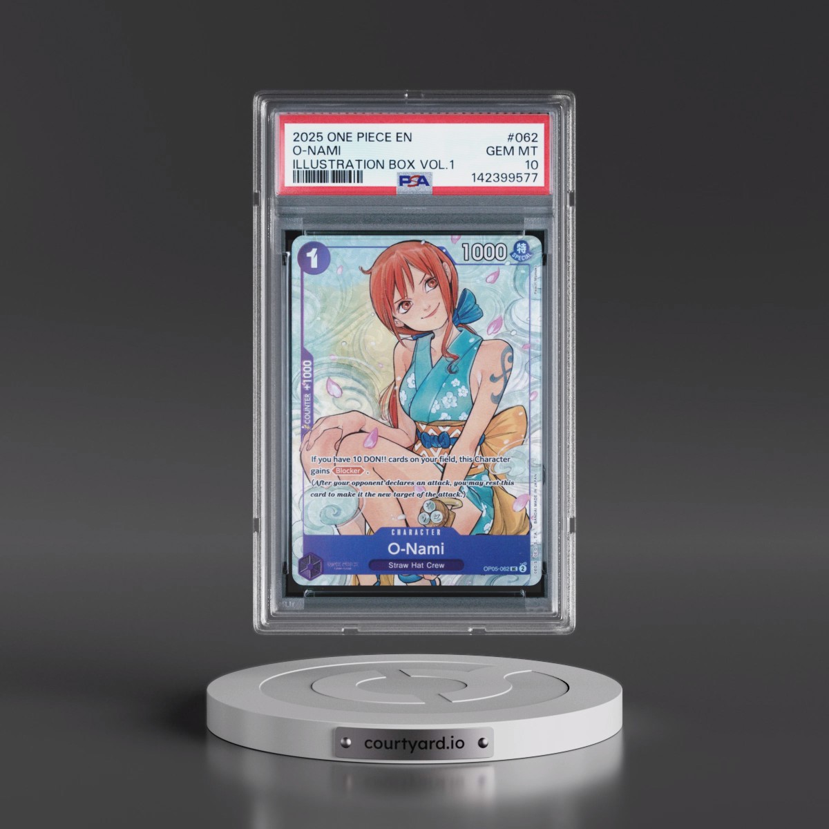 2025 One Piece Promos #062 O-Nami - Illustration Box Vol.1 (PSA 10 GEM MINT)