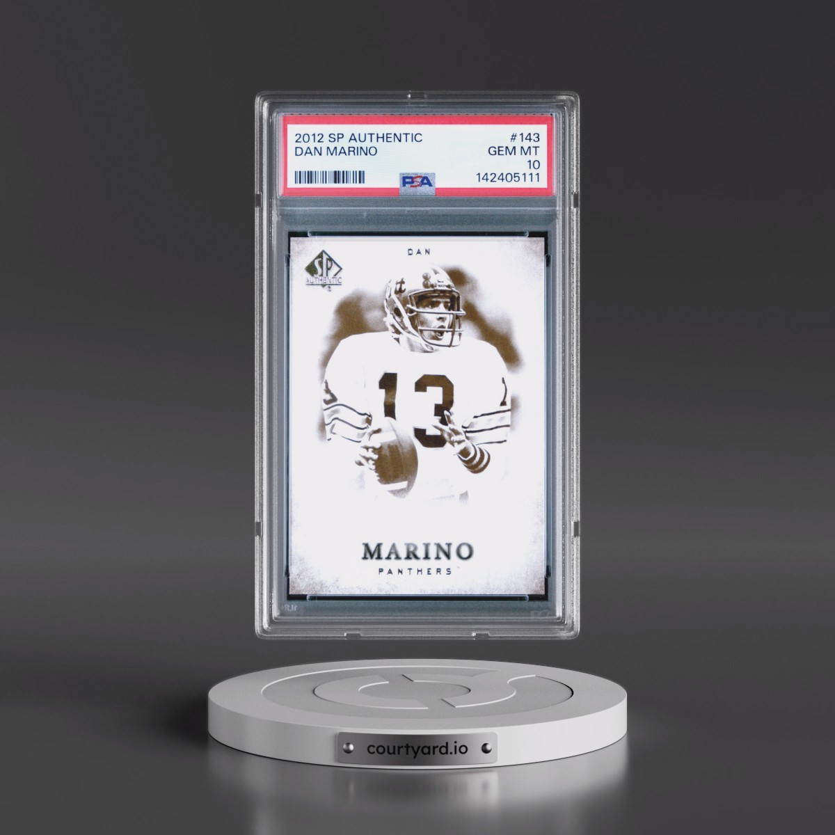 2012 SP Authentic #143 Dan Marino (PSA 10 GEM MINT)