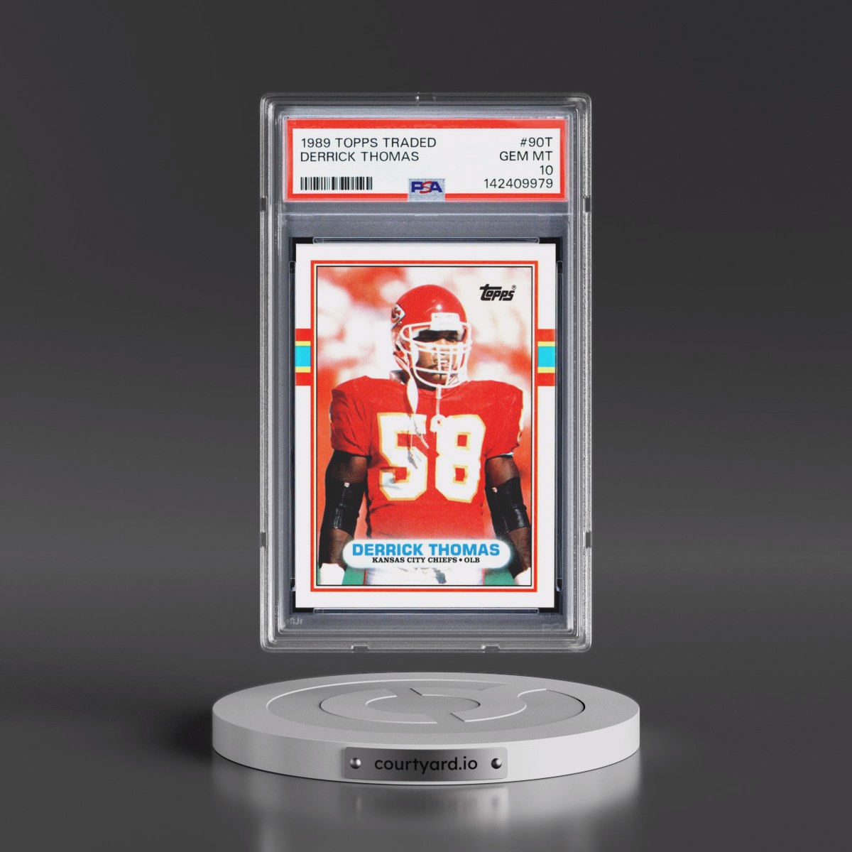 1989 Topps Traded #90T Derrick Thomas (PSA 10 GEM MINT)