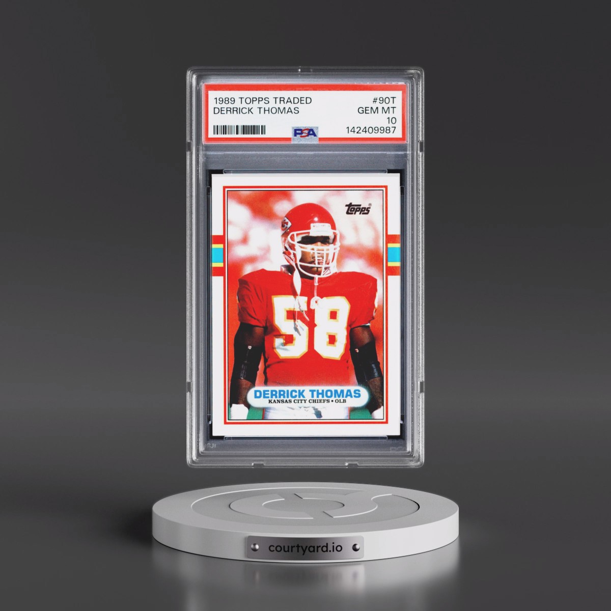 1989 Topps Traded #90T Derrick Thomas (PSA 10 GEM MINT)