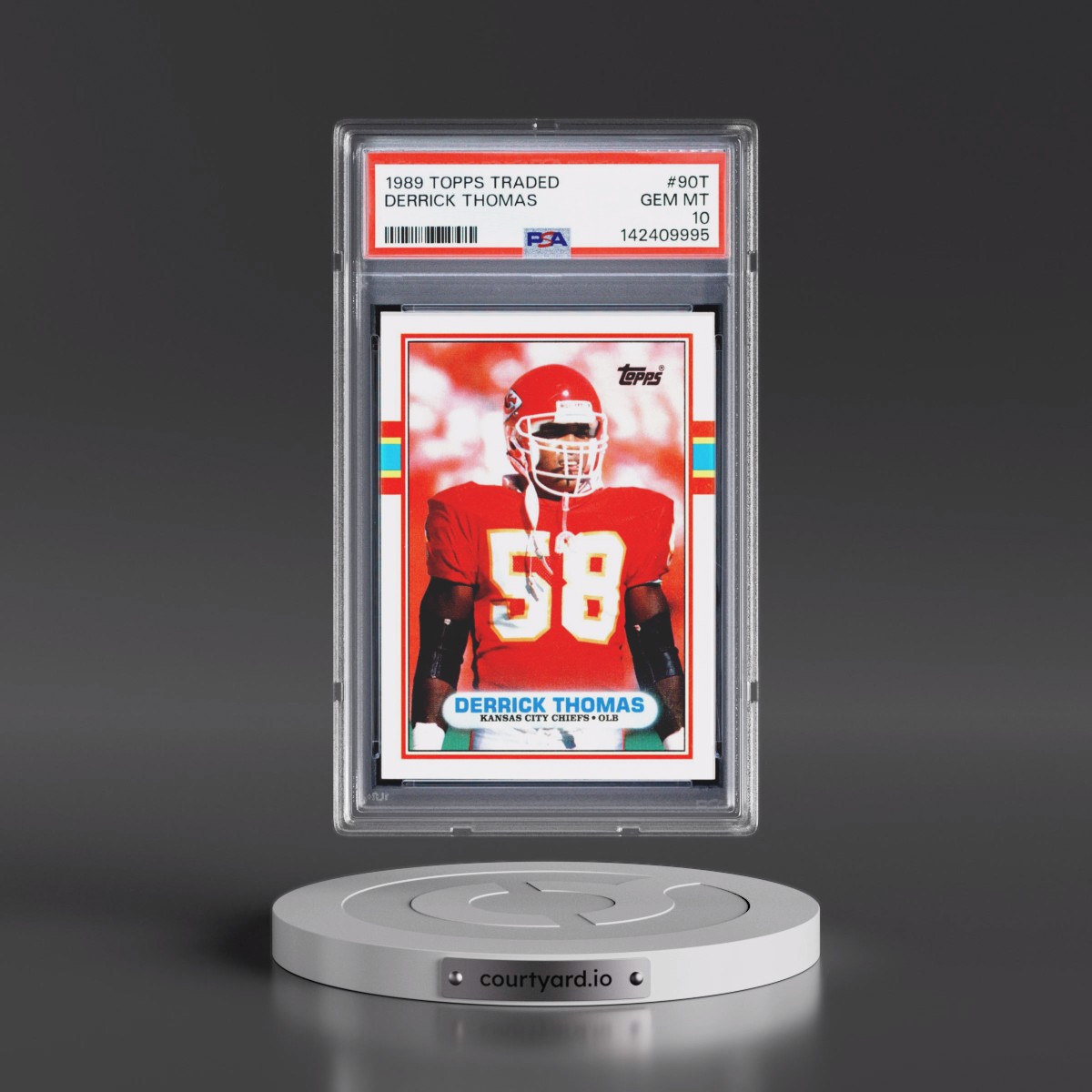 1989 Topps Traded #90T Derrick Thomas (PSA 10 GEM MINT)