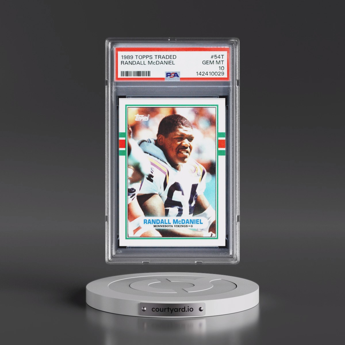 1989 Topps Traded #54T Randall McDaniel (PSA 10 GEM MINT)
