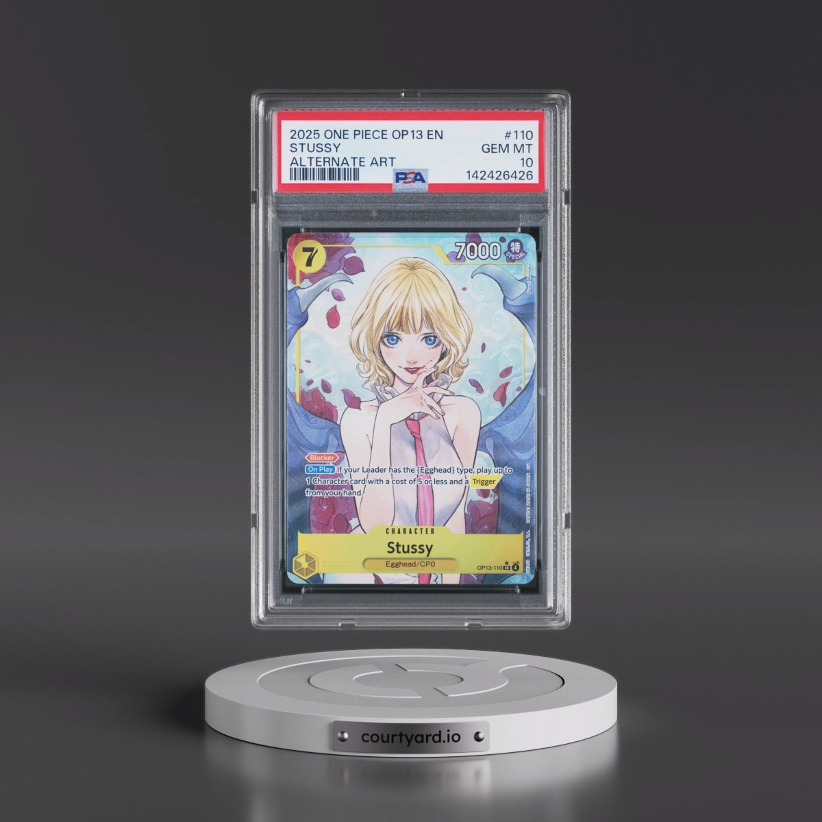 2025 One Piece OP13-Carrying on His Will #110 Stussy - Alternate Art (PSA 10 GEM MINT)