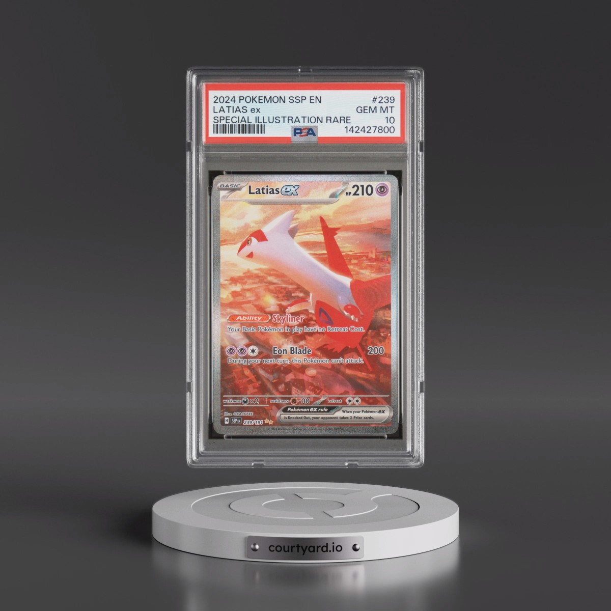 2024 Pokémon Ssp EN-Surging Sparks #239 Latias EX - Holo Special Illustration Rare (PSA 10 GEM MINT)
