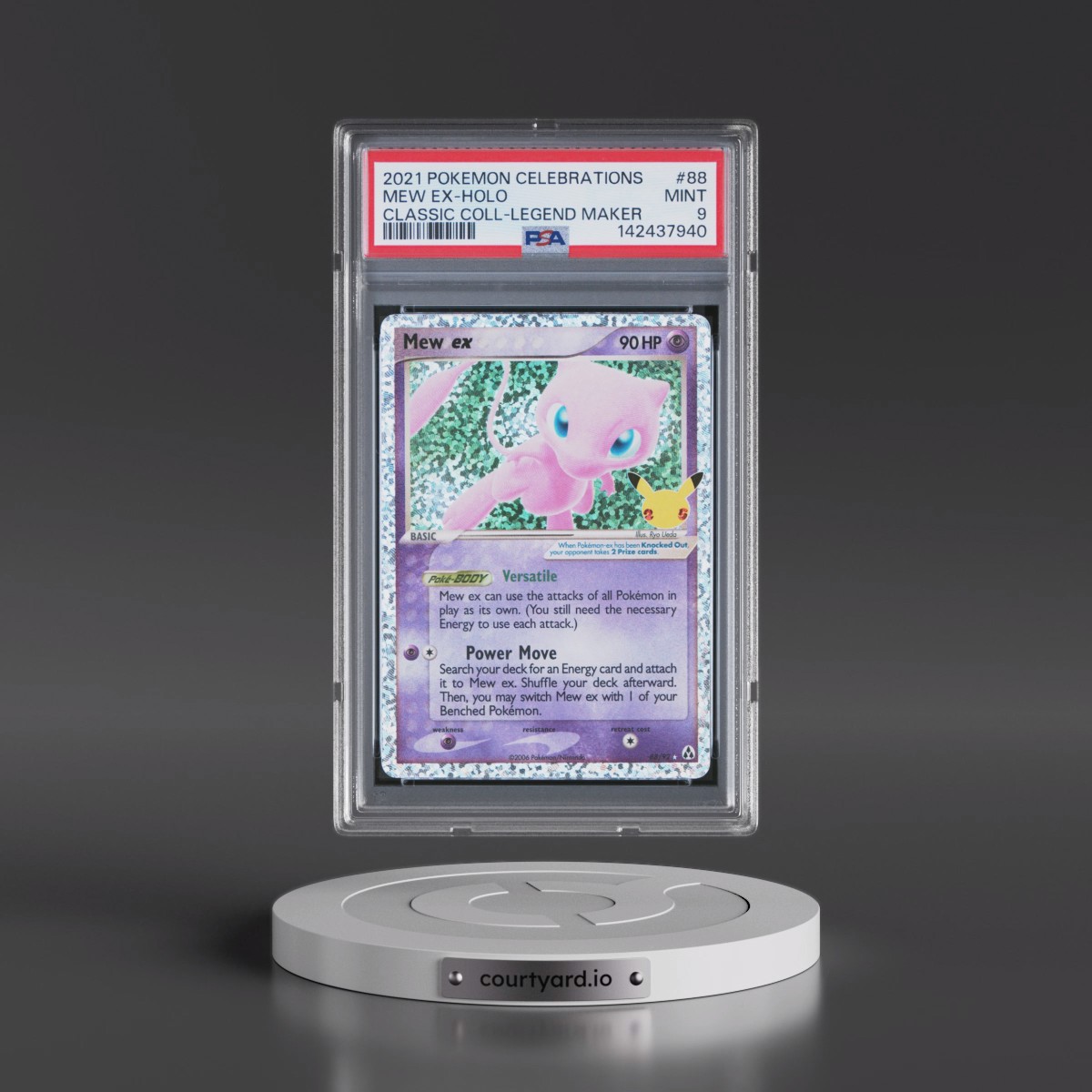 2021 Pokémon Celebrations Classic Collection #88 Mew EX - Holo Holo (PSA 9 MINT)