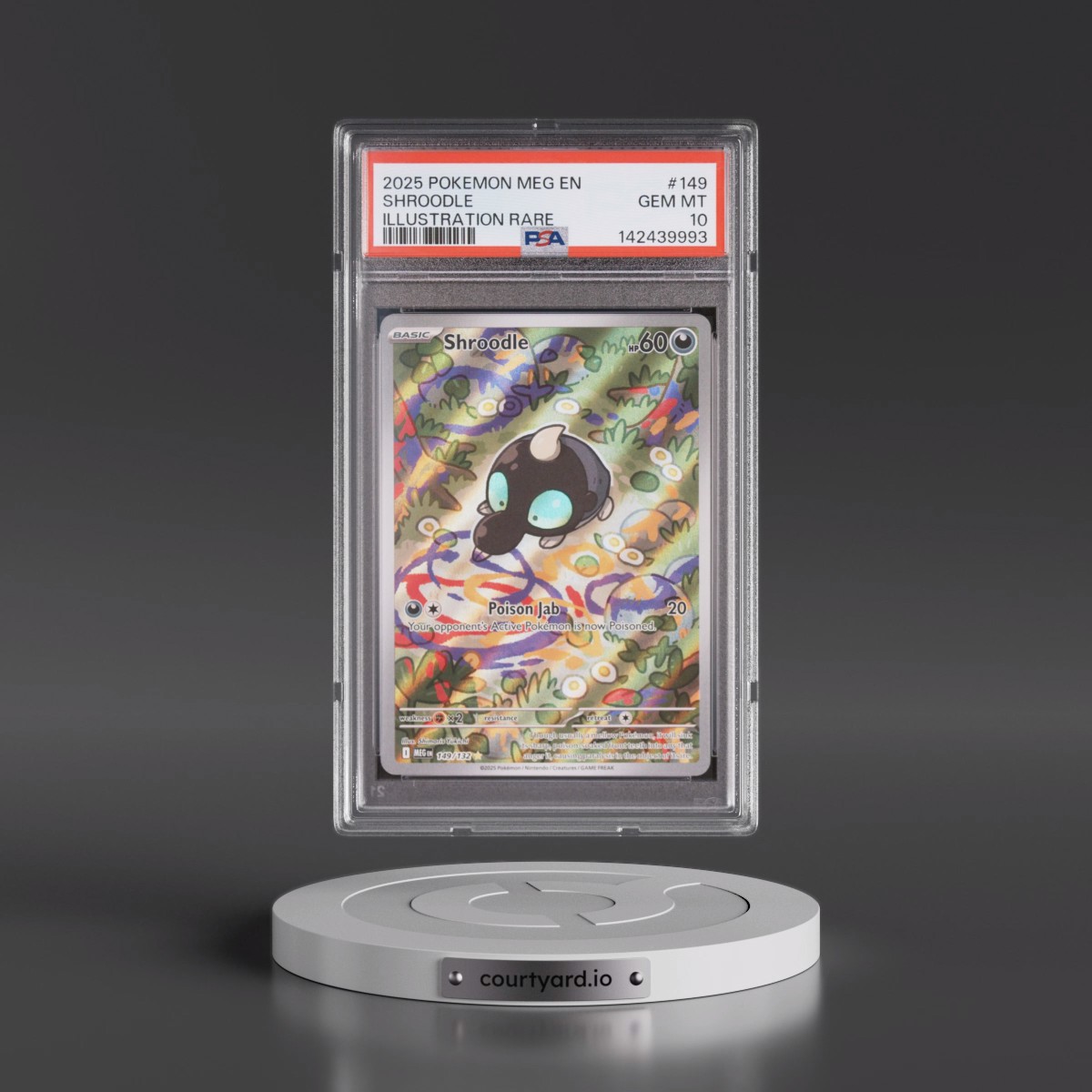2025 Pokémon Meg EN-Mega Evolution #149 Shroodle - Illustration Rare (PSA 10 GEM MINT)