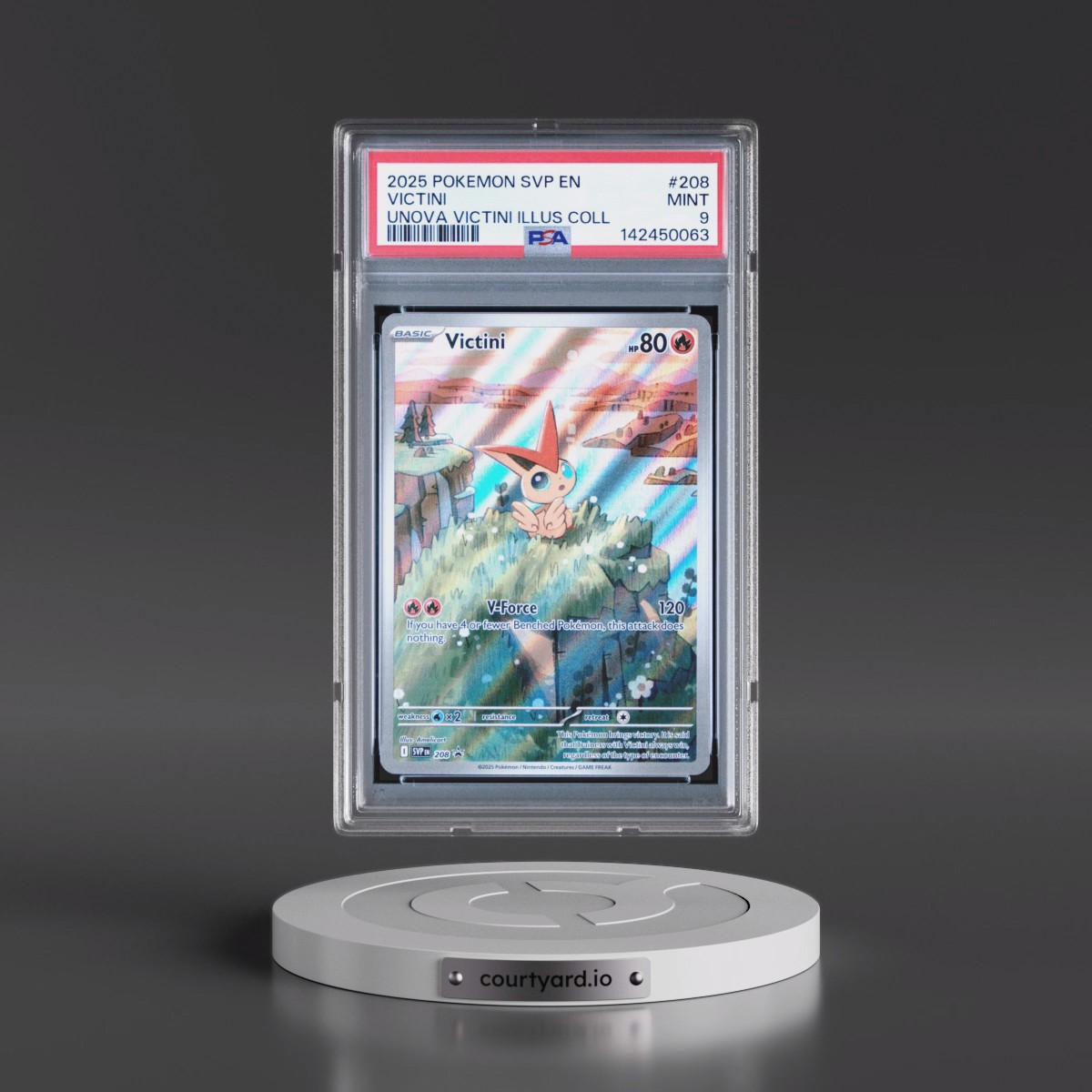 2025 Pokémon Svp EN-SV Black Star Promo #208 Victini - Unova Victini Illustration Collection (PSA 9 MINT)