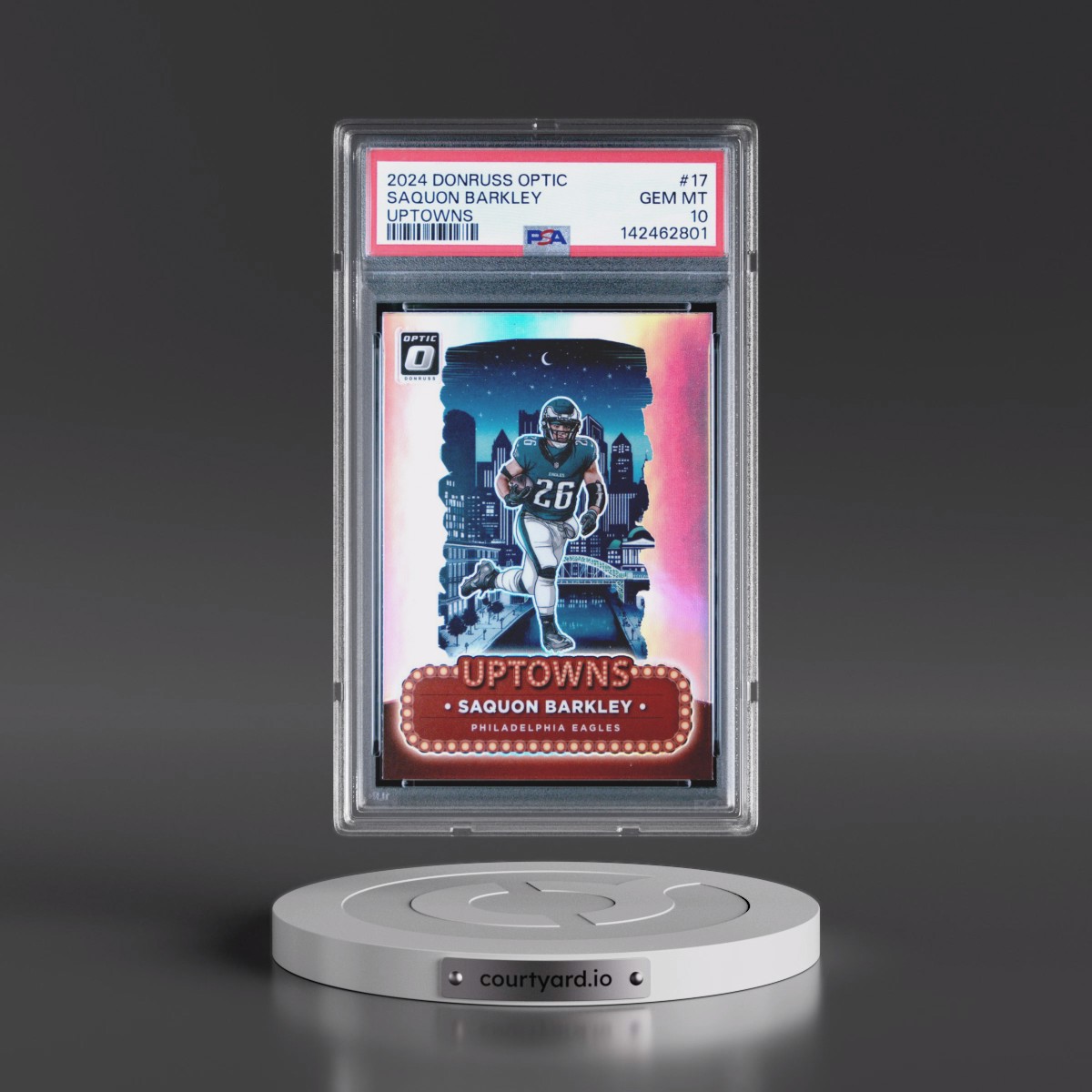 2024 Panini Donruss Optic Uptowns #17 Saquon Barkley (PSA 10 GEM MINT)