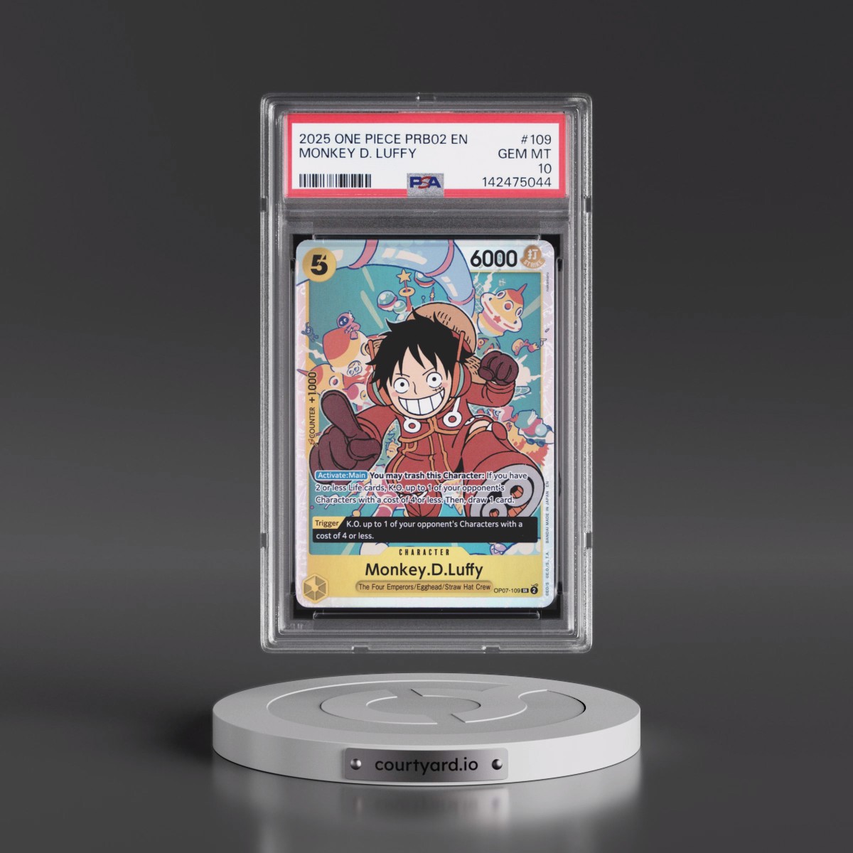 2025 One Piece PRB02-Premium Booster -One Piece Card the Best- Vol.2 #109 Monkey D. Luffy (PSA 10 GEM MINT)