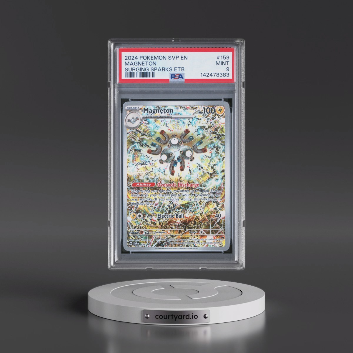 2024 Pokémon Svp EN-SV Black Star Promo #159 Magneton - Surging Sparks Elite Trainer Box (PSA 9 MINT)