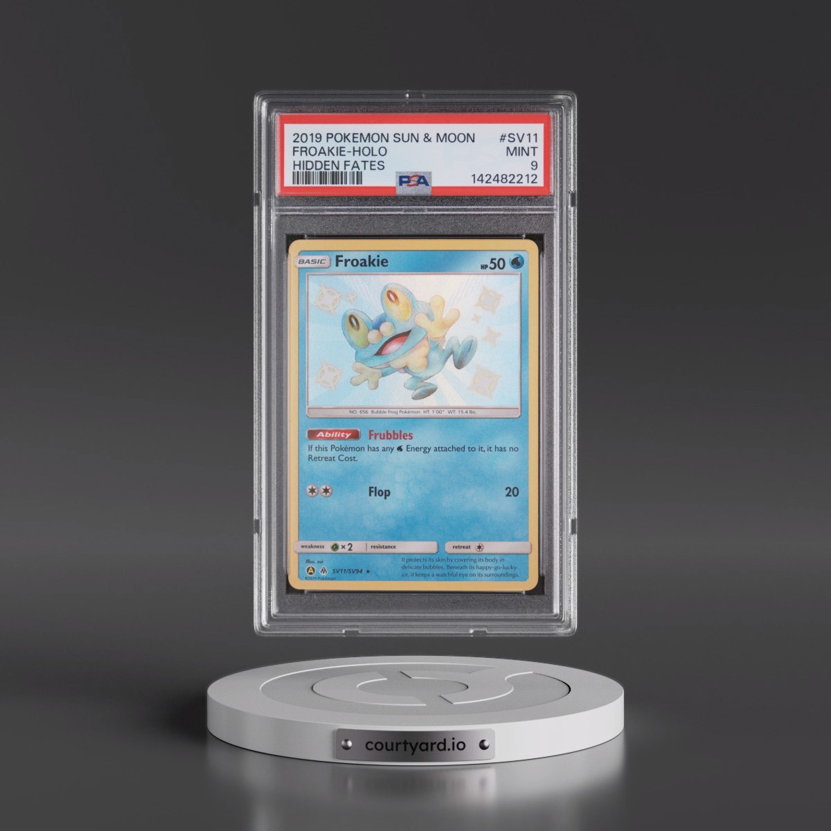 2019 Pokémon Sun & Moon Hidden Fates #SV11 Froakie - Holo (PSA 9 MINT)