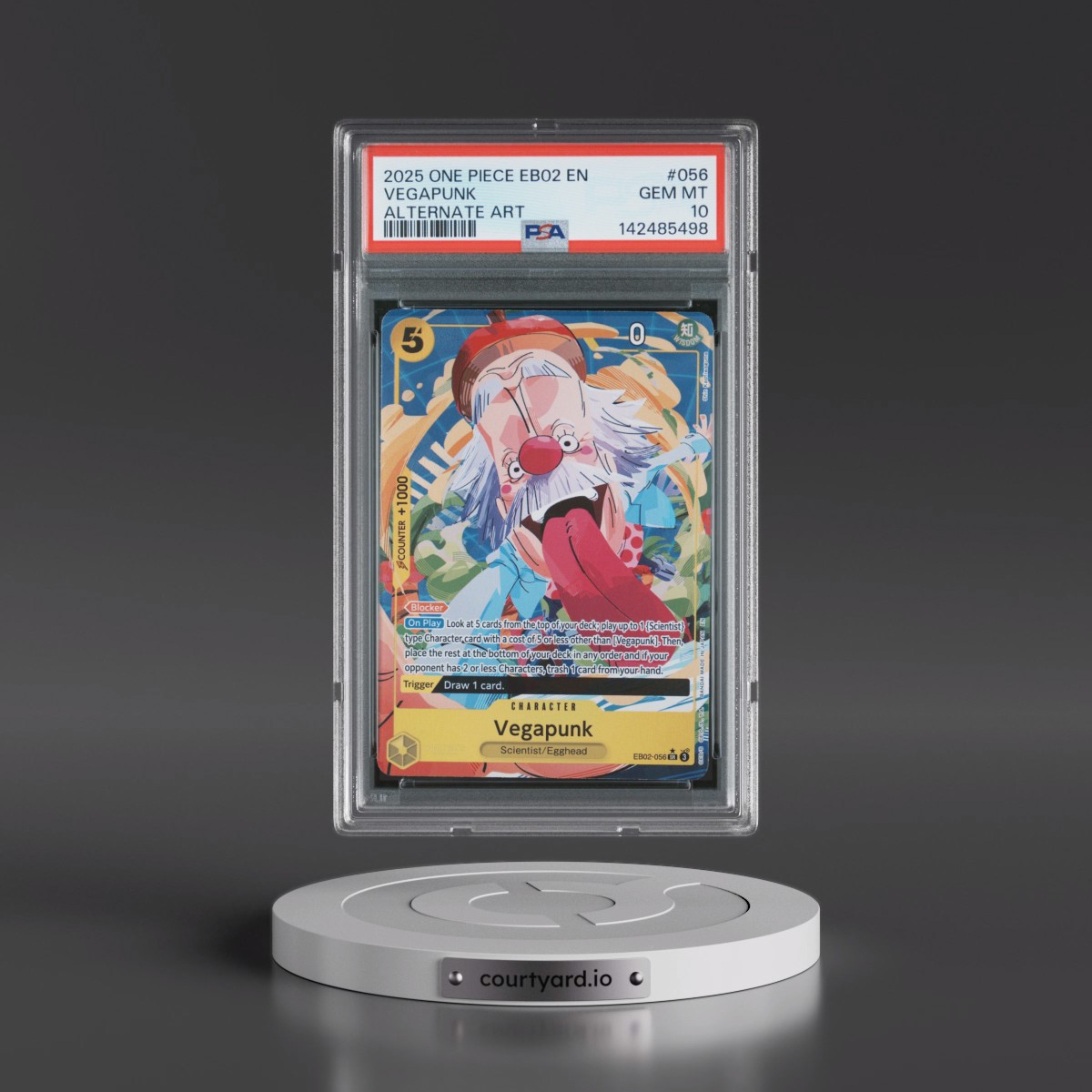 2025 One Piece EB02-Extra Booster -Anime 25th Collection #056 Vegapunk - Alternate Art (PSA 10 GEM MINT)