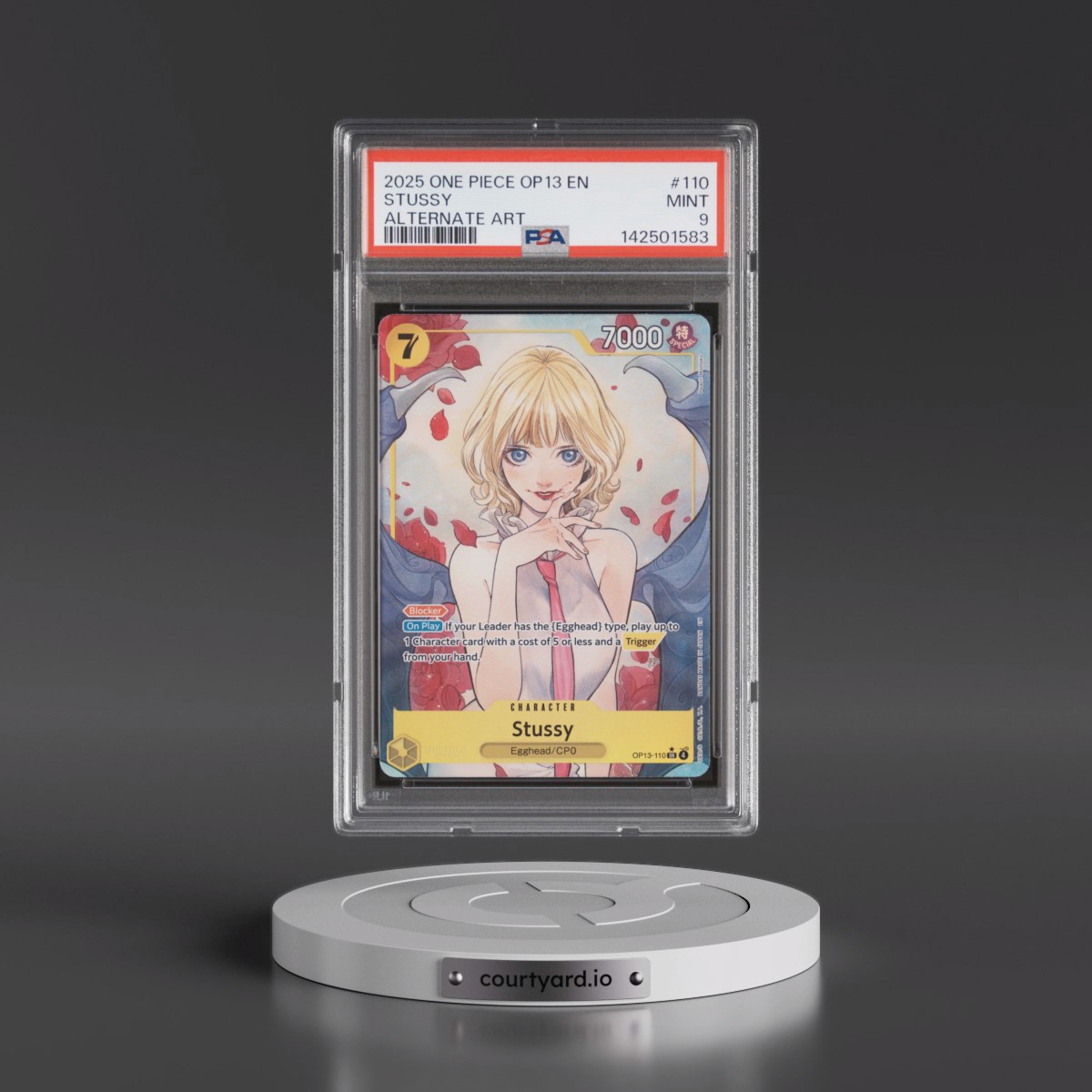 2025 One Piece OP13-Carrying on His Will Stussy - Alternate Art #110 PSA 9