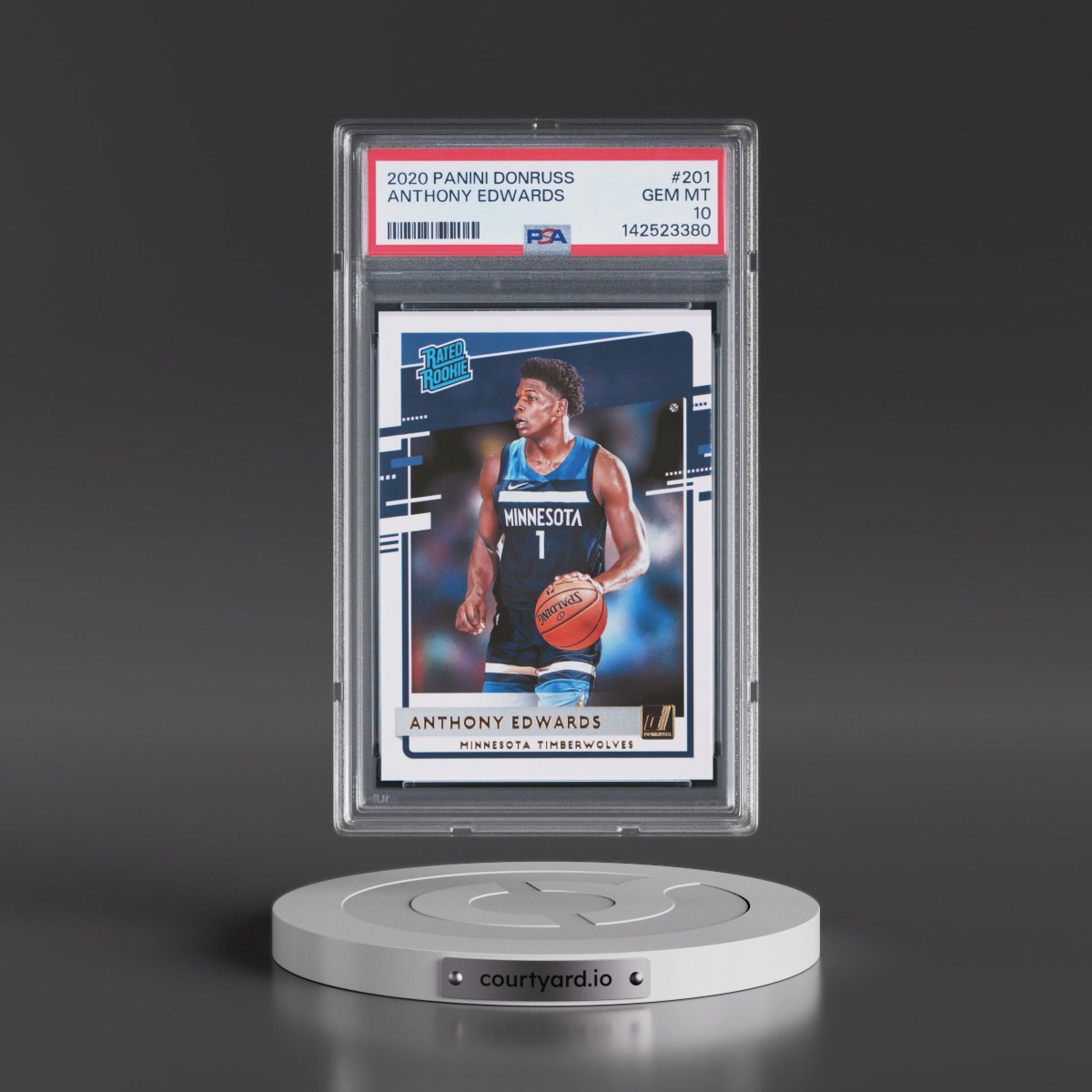 2020 Panini Donruss #201 Anthony Edwards (PSA 10 GEM MINT)