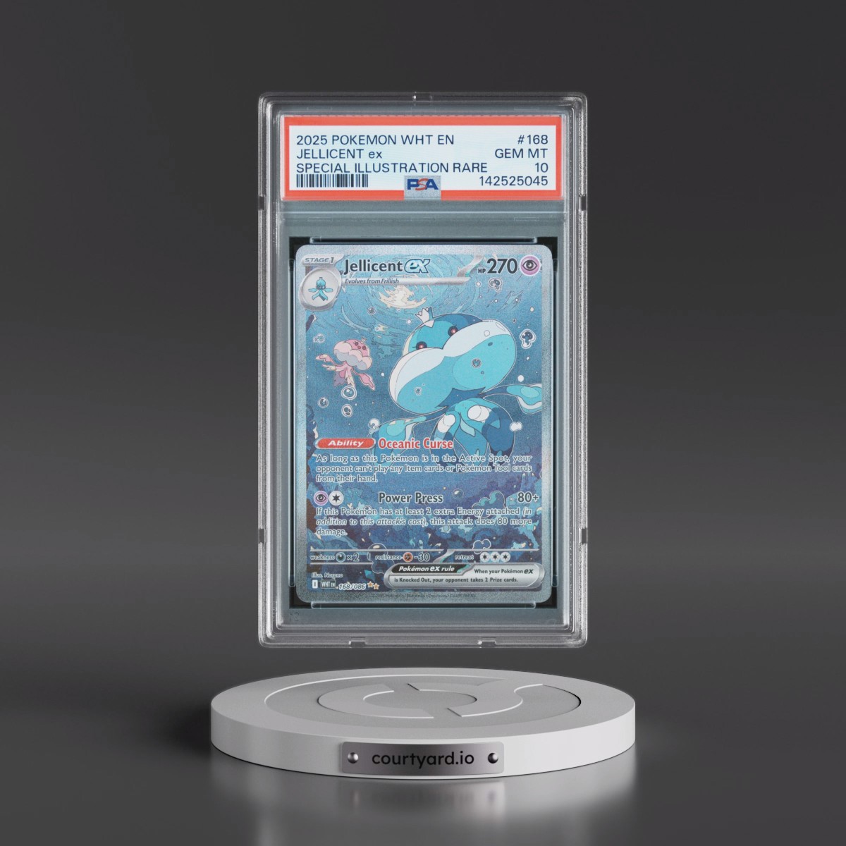 2025 Pokémon Wht EN-White Flare #168 Jellicent EX - Holo Special Illustration Rare (PSA 10 GEM MINT)