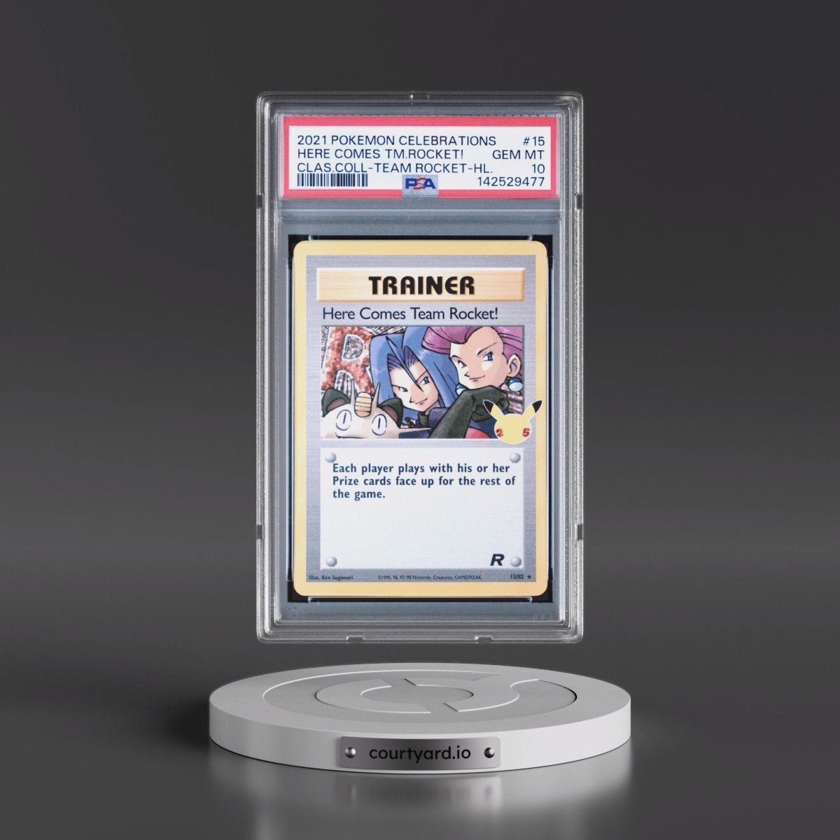 2021 Pokémon Celebrations Classic Collection #15 Here Comes Team Rocket! - Holo (PSA 10 GEM MINT)