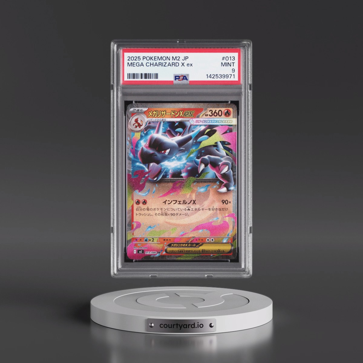 2025 Pokémon M2-Inferno X #013 Mega Charizard X EX - Holo (PSA 9 MINT)